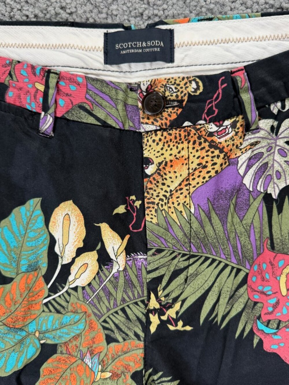 Scotch & Soda Multicolor Tropical Leopard Shorts -Men's Size W 31 - Excel. Cond. - Picture 3 of 13